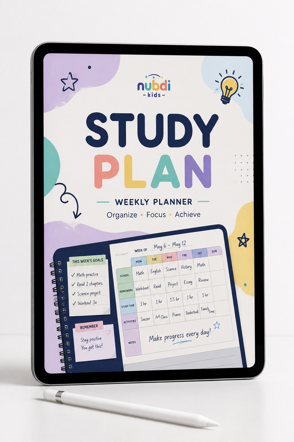 Digital Study Plan: Weekly Planner